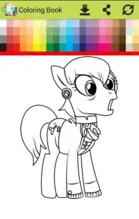 Coloring little pony princess go Screen Shot 0