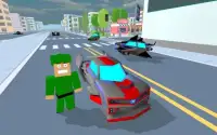 Blocky Hover Car: City Heroes Screen Shot 0