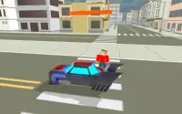 Blocky Hover Car: City Heroes Screen Shot 2