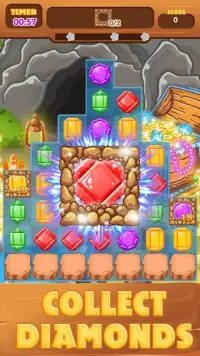 Diamond Treasure Crush - Match 3 Connect Screen Shot 2