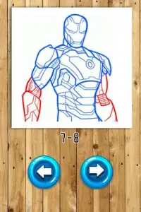 how to draw SuperHeroes characters step by step Screen Shot 1