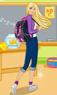 Dress Up Barbie Back to School Screen Shot 0