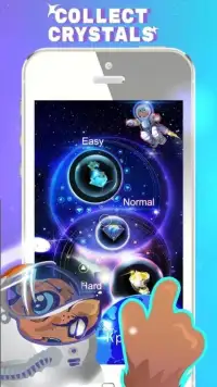 Space Beaver: swipe touch game Screen Shot 1