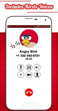 Call From Angry Bird Screen Shot 2