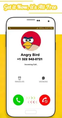 Call From Angry Bird Screen Shot 0