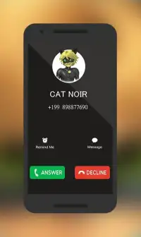 Fake Call Simulator For Miraculous Cat Noir Screen Shot 1