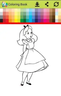 coloring Alice on Wonderlandd go Screen Shot 3