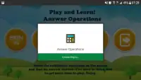 Play and Learn - Answer Operations (Free, no ads!) Screen Shot 1