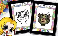 Coloring Book Famous Kitty Cats Screen Shot 4
