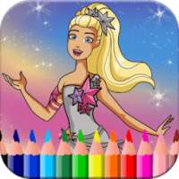 Coloring barbie light star new