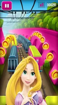Princess Rapunzel Subway City Run Screen Shot 1