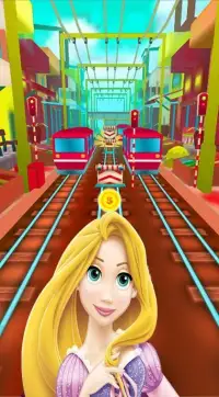 Princess Rapunzel Subway City Run Screen Shot 3