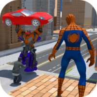 Spider Hero Vegas City Crime Battle-Robot Gangster