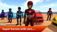 Superheroes Car Stunts mania 3D Screen Shot 0