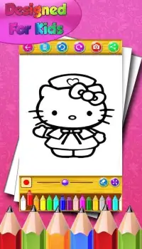 How to color Kitty for fans Screen Shot 4