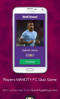 Players MANCITY FC Quiz Game Screen Shot 2