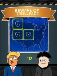Troll Face Trump vs Korea Kim Memes Quest Screen Shot 0