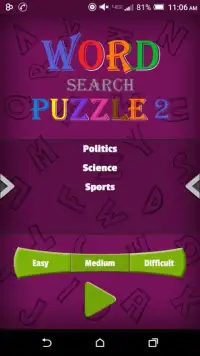 word seach puzzle 2 Screen Shot 1