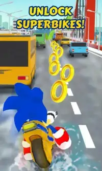 Sonic Subway Moto Rush Screen Shot 2