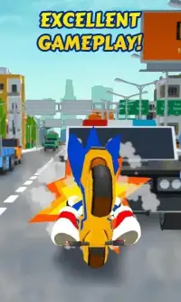 Sonic Subway Moto Rush Screen Shot 1