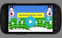 SNOWMAN RACE GAME - FREE Screen Shot 1
