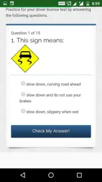 Drivers license test exam Screen Shot 4