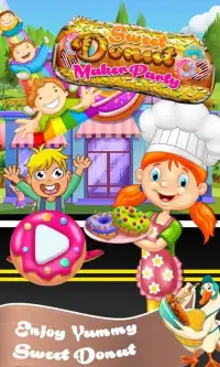 Sweet Donut Maker Party - Kids Donut Cooking Game Screen Shot 7