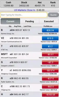 Stock Market Simulator Screen Shot 6