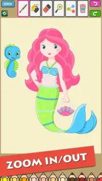 Little Mermaid Coloring Book Screen Shot 1