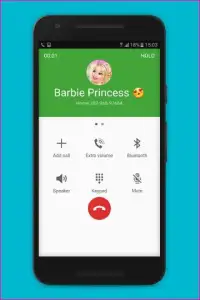 Fake Call Barbie Princess Screen Shot 0