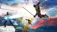 Flying black Panther hero vs black stick heroes Screen Shot 3