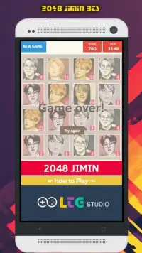 2048 BTS Jimin KPop Puzzle Game Screen Shot 2