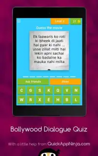 Bollywood Dialogue Quiz Screen Shot 3