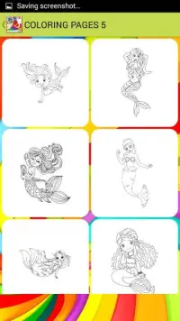 Mini Mermaid Coloring Pages Screen Shot 1