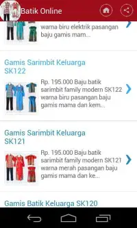Baju Batik Online Screen Shot 0