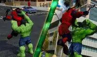 Superhero Hammer Man & Incredible Green Monster Screen Shot 0