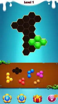 2017 Block Puzzle Hexagon Game Screen Shot 1
