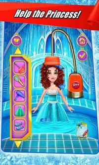 Icy Putri Salju Kastil Salon-Sihir Berdandan game Screen Shot 18
