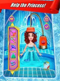 Icy Putri Salju Kastil Salon-Sihir Berdandan game Screen Shot 10
