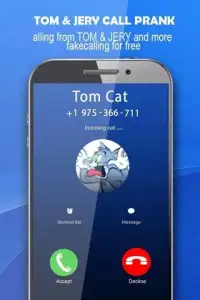 Call From Tom Cat Prank Screen Shot 1