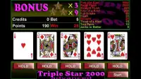 Triple Star 2000 Video Poker Screen Shot 2