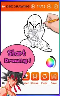 How to draw Dragon Ball Z Characters (DBZ Games) Screen Shot 0