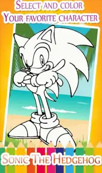 Coloring pages for bash sonic fans Screen Shot 4