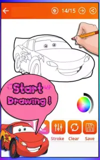 How To Draw Lightning Mcqeen (Cars coloring) Screen Shot 0