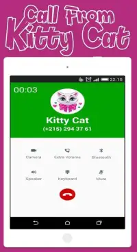 Call From Kitty Cat - Talking Cat Screen Shot 1