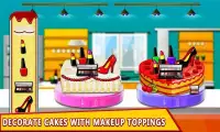 Makeup Cake Factory: Rainbow Cupcake Shop Cashier Screen Shot 3