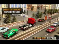 Chained Car Transport Truck Driving Games Screen Shot 11