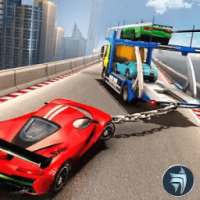 Chained Car Transport Truck Driving Games
