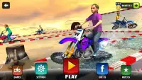 Kids Impossible Water Slide Motorbike Racing Screen Shot 7