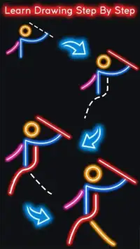 How to Draw Glow Stickman Screen Shot 3
